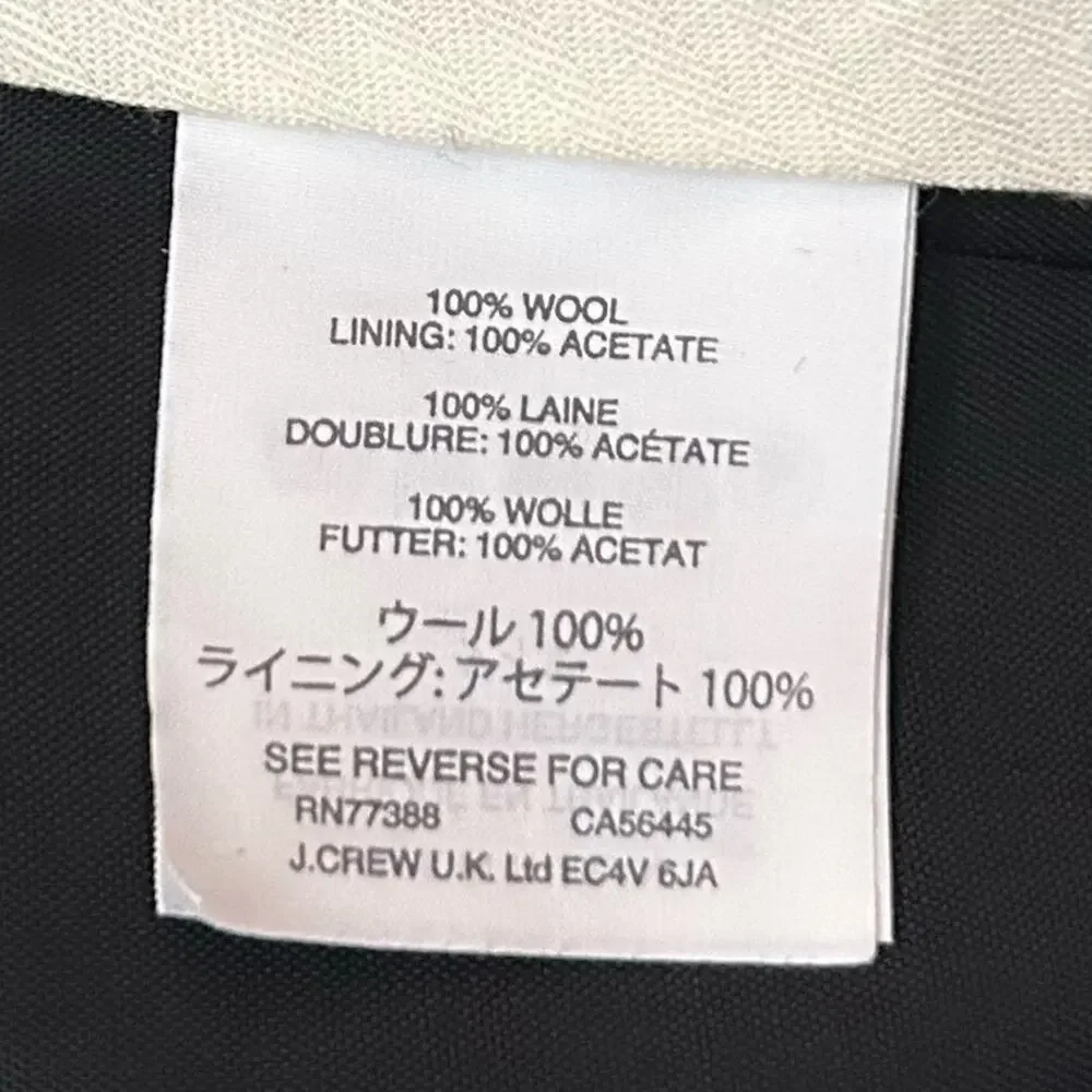 J. Crew Men's Bowery 100%Wool Classic Blue Dress Pants W38 L34
